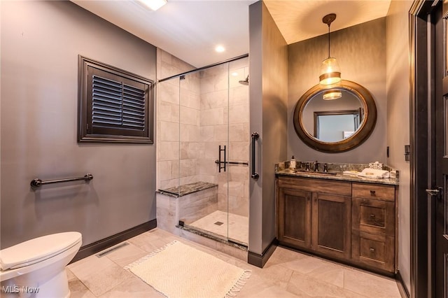 854 Crosstree Ln, Sandusky, OH 44870 - full bath with a shower stall, vanity, and recessed lighting