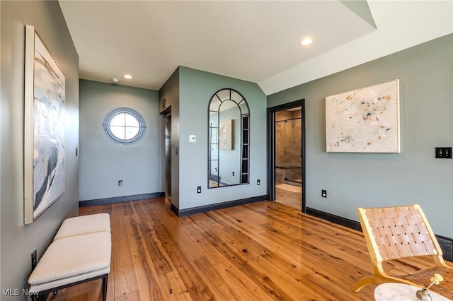 854 Crosstree Ln, Sandusky, OH 44870 - entrance foyer with hardwood / wood-style flooring and recessed lighting