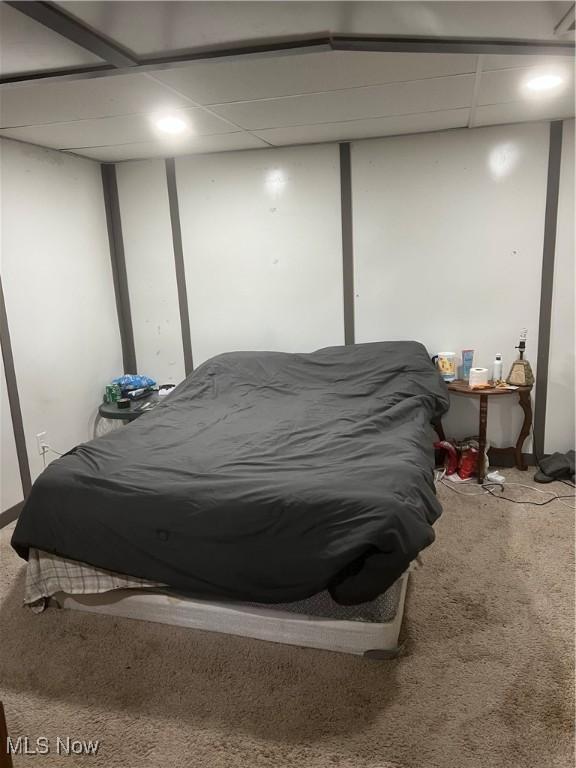 3290 NW Sweitzer St NW, Uniontown, OH 44685 - bedroom featuring carpet and a paneled ceiling