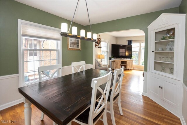 3678 Lynnfield Rd, Shaker Heights, OH 44122 - dining room featuring wood finished floors and a chandelier