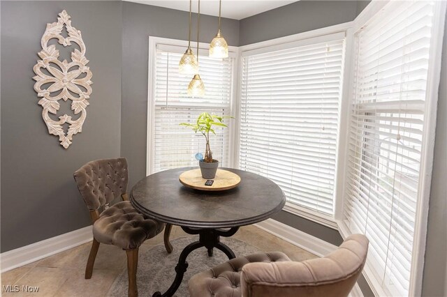 3678 Lynnfield Rd, Shaker Heights, OH 44122 - tiled dining room with baseboards