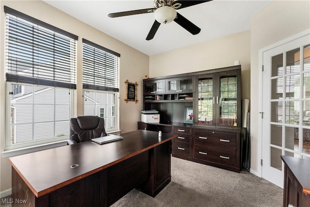 2979 Cloverhurst St NE, Canton, OH 44721 - office space featuring light colored carpet and ceiling fan