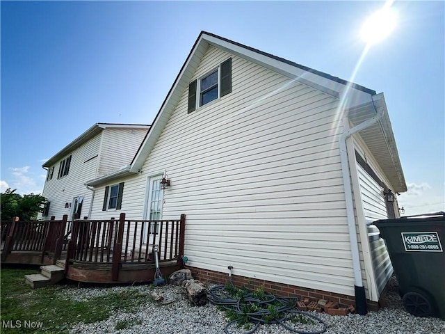 3585 Hayfield Rd, Dresden, OH 43821 - back of house featuring a wooden deck