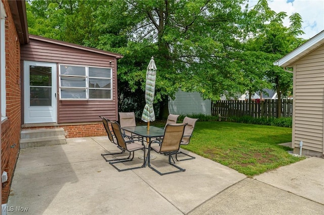 3975 Eastway Rd, South Euclid, OH 44118 - view of patio / terrace featuring outdoor dining space and entry steps