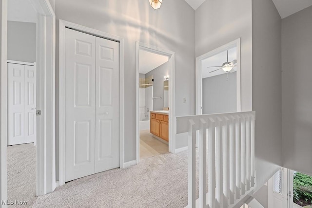 713 Gold Leaf, Streetsboro, OH 44241 - corridor with light carpet and baseboards