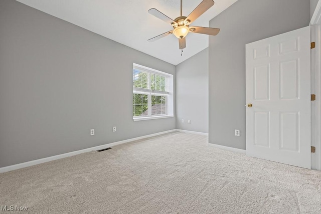 713 Gold Leaf, Streetsboro, OH 44241 - unfurnished bedroom with lofted ceiling, carpet, and ceiling fan