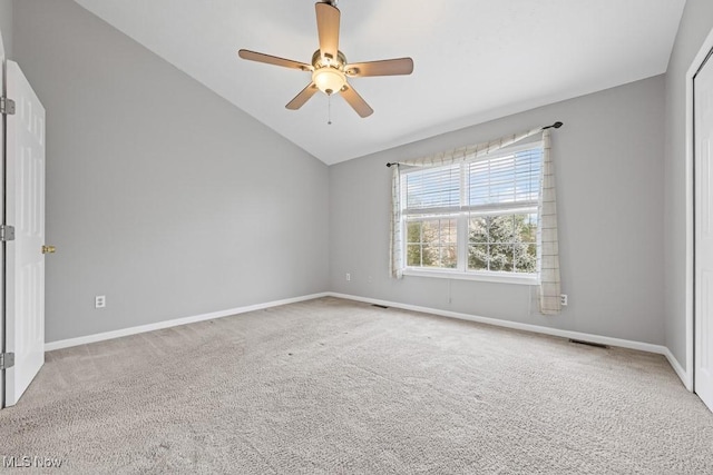 713 Gold Leaf, Streetsboro, OH 44241 - carpeted spare room with ceiling fan and lofted ceiling