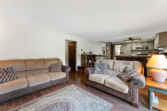 40698 Whitney Rd, Lagrange, OH 44050 - living room featuring wood finished floors and a ceiling fan