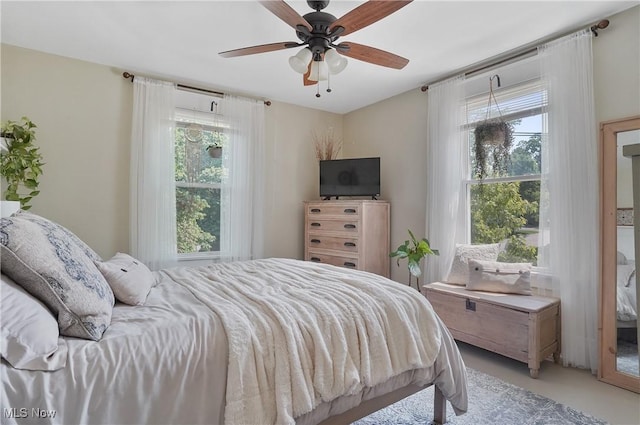 583 E 7th St, Salem, OH 44460 - bedroom with multiple windows and a ceiling fan