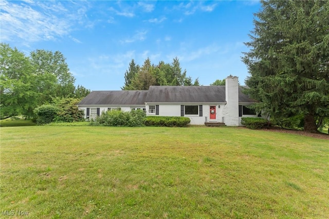 5352 Hills And Dales Rd NW, Canton, OH 44708 - ranch-style home with a chimney and a front lawn