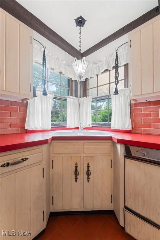 5352 Hills And Dales Rd NW, Canton, OH 44708 - kitchen with healthy amount of natural light, dishwashing machine, and decorative backsplash