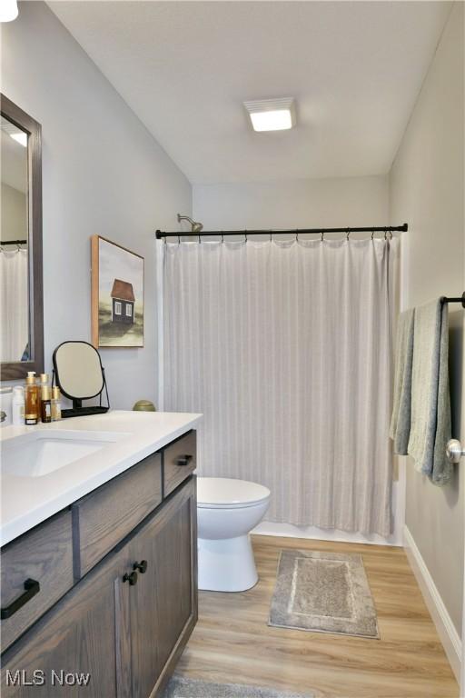 125 Fitch Blvd Unit 254, Youngstown, OH 44515 - full bathroom featuring vanity, wood finished floors, and a shower with shower curtain