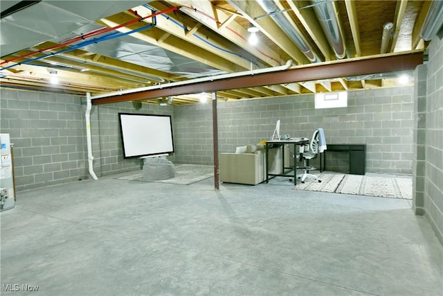 125 Fitch Blvd Unit 254, Youngstown, OH 44515 - below grade area with concrete block wall and water heater