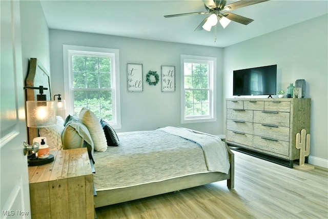 125 Fitch Blvd Unit 254, Youngstown, OH 44515 - bedroom with wood finished floors and a ceiling fan
