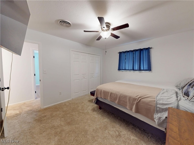 451 Edgewood Cir, Berea, OH 44017 - carpeted bedroom with a closet and a ceiling fan