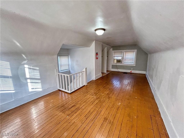 421 E Thornton St, Akron, OH 44311 - bonus room with hardwood / wood-style flooring, vaulted ceiling, and cooling unit