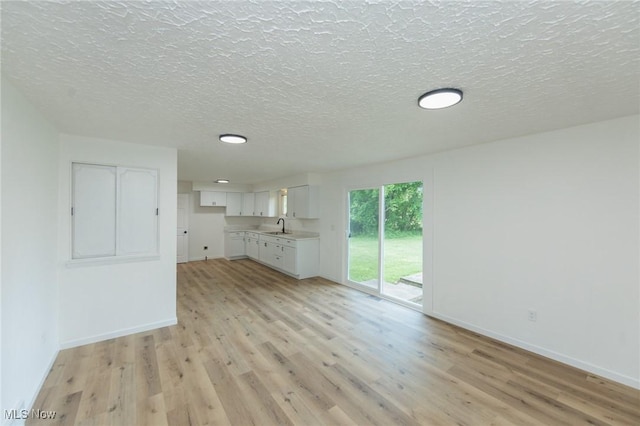 1730 W 20th St, Lorain, OH 44052 - unfurnished living room featuring light wood-style flooring and a textured ceiling