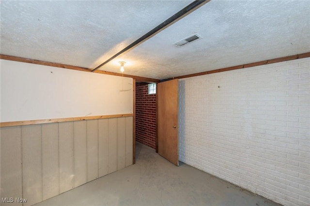 1730 W 20th St, Lorain, OH 44052 - finished basement with brick wall