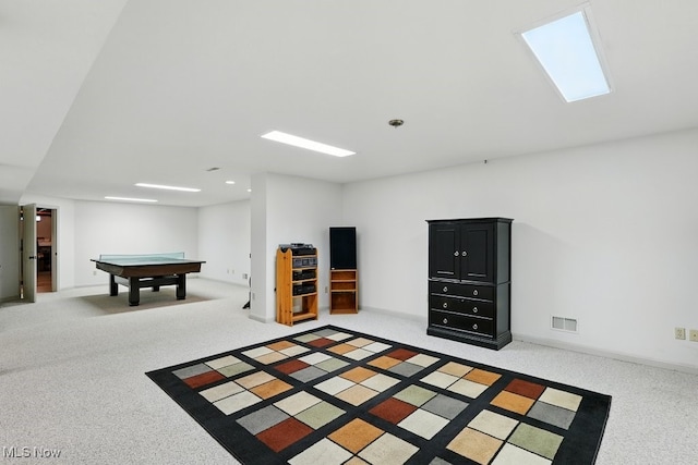 1497 Hunting Hollow Dr, Hudson, OH 44236 - game room with pool table and light carpet