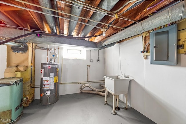 10808 Park Heights Ave, Garfield Heights, OH 44125 - below grade area with gas water heater and electric panel