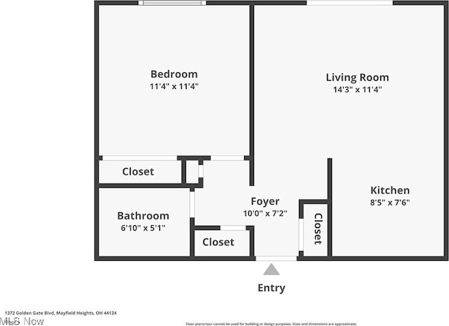 1372 Golden Gate Blvd, Mayfield Heights, OH 44124 - view of room layout