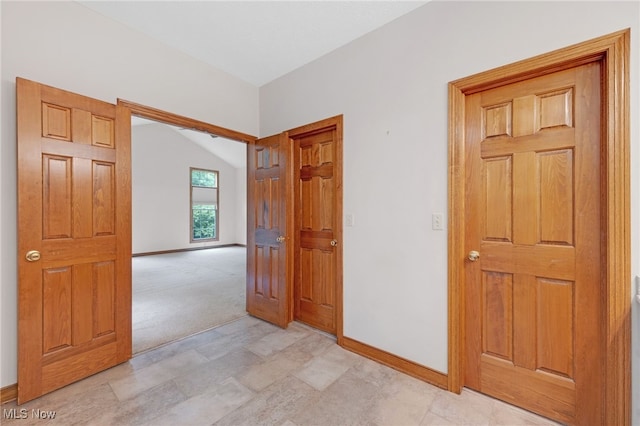 4035 Evergreen Ln, Richfield, OH 44286 - corridor featuring light colored carpet and lofted ceiling