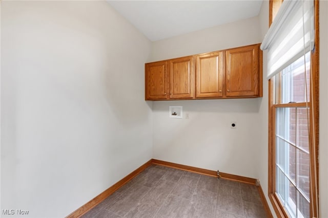 4035 Evergreen Ln, Richfield, OH 44286 - laundry area featuring cabinet space, healthy amount of natural light, washer hookup, and hookup for an electric dryer
