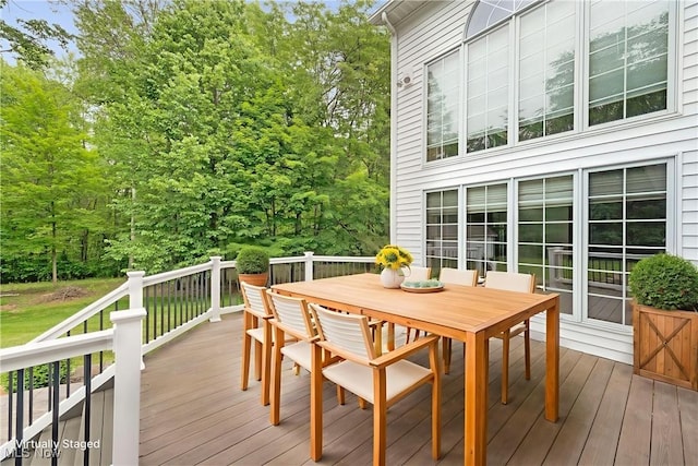 4035 Evergreen Ln, Richfield, OH 44286 - wooden terrace with outdoor dining area