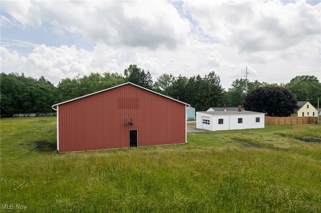 15459 Serfass Rd, Doylestown, OH 44230 - view of pole building with a yard