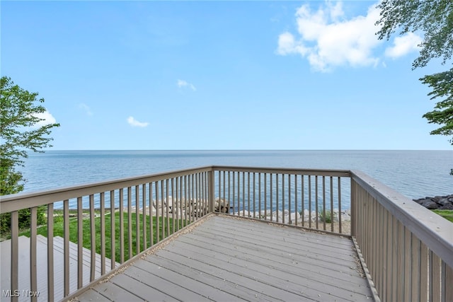 7569 Lake Shore Blvd, Madison, OH 44057 - wooden deck with a water view