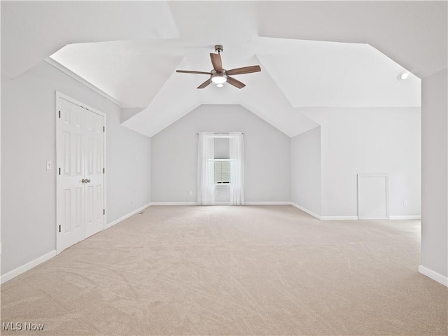 32969 Durrell Ave, Avon Lake, OH 44012 - bonus room featuring ceiling fan, carpet flooring, and vaulted ceiling