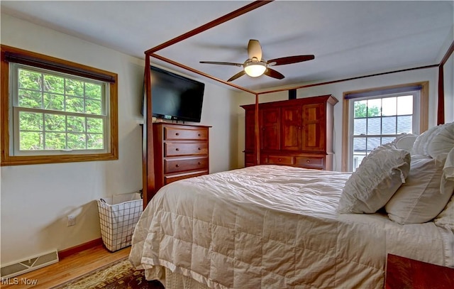 27008 Sweetbriar Dr, North Olmsted, OH 44070 - bedroom featuring wood finished floors and ceiling fan