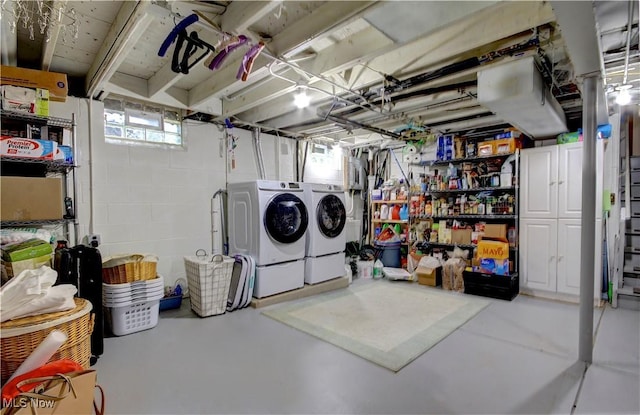 27008 Sweetbriar Dr, North Olmsted, OH 44070 - below grade area with washing machine and dryer