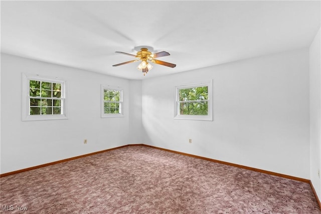 59937 Broadview Rd, Shadyside, OH 43947 - unfurnished room with a ceiling fan and carpet flooring