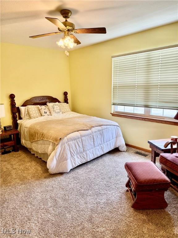 7536 Monterey Bay Dr Unit 2, Mentor-On-The-Lake, OH 44060 - carpeted bedroom featuring ceiling fan