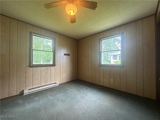 2178 Hewitt Gifford Rd SW, Warren, OH 44481 - unfurnished room with a baseboard heating unit and carpet flooring