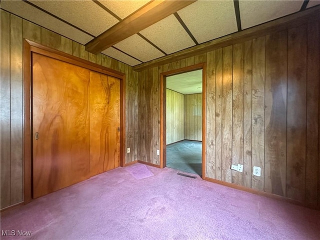 2178 Hewitt Gifford Rd SW, Warren, OH 44481 - empty room with carpet floors and wooden walls