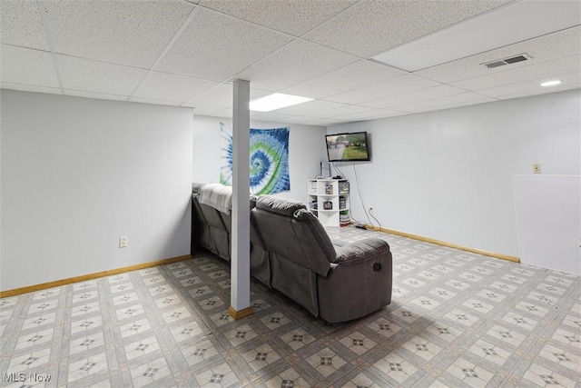 1012 Woodland Chase, Grafton, OH 44044 - living room featuring a drop ceiling