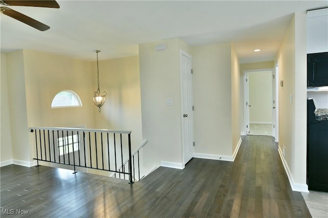 22 Camrose Dr, Niles, OH 44446 - corridor featuring an upstairs landing, dark wood finished floors, and recessed lighting