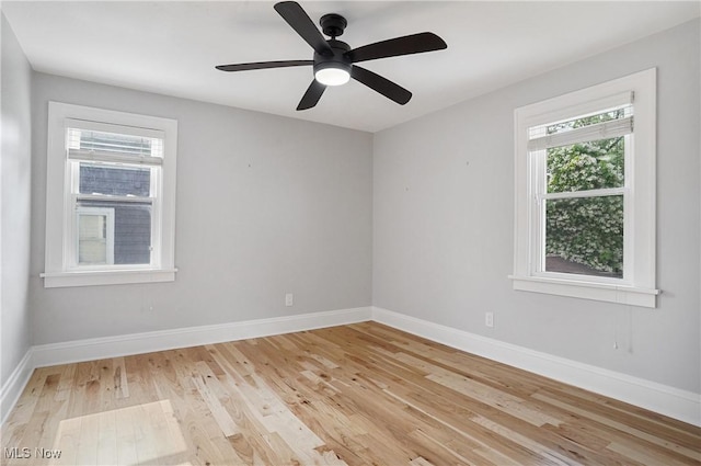 3382 Ormond Rd, Cleveland Heights, OH 44118 - spare room featuring light wood-type flooring and ceiling fan