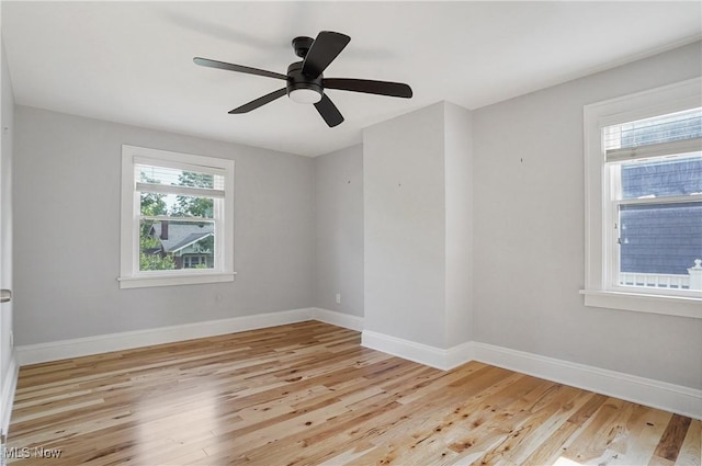 3382 Ormond Rd, Cleveland Heights, OH 44118 - empty room with wood finished floors and a ceiling fan