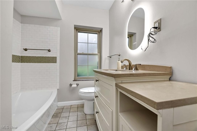 15875 Van Aken Blvd Unit 101C, Shaker Heights, OH 44120 - full bathroom with vanity, tile patterned flooring, and  shower combination