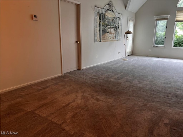 1235 Canyon View Rd, Sagamore Hills, OH 44067 - unfurnished room featuring carpet and lofted ceiling