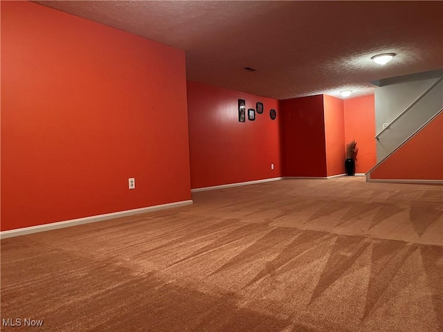 1235 Canyon View Rd, Sagamore Hills, OH 44067 - carpeted empty room featuring a textured ceiling and baseboards