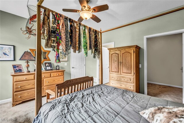3845 Windsor Bridge Cir, Huron, OH 44839 - bedroom featuring light carpet and ceiling fan