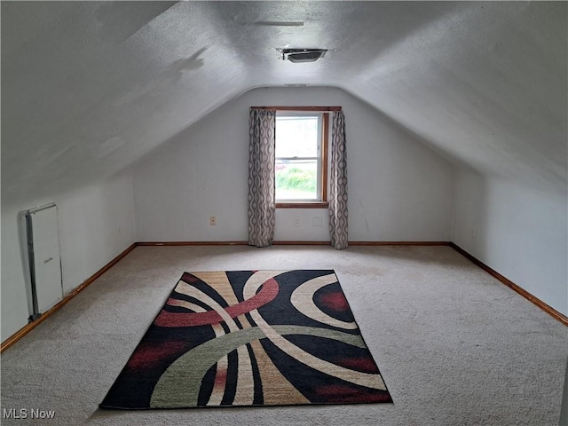 2239 N Ridge Rd E, Lorain, OH 44055 - bonus room with carpet floors, lofted ceiling, and a textured ceiling
