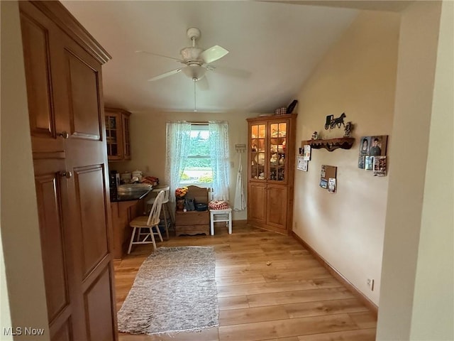 213 Highland Park, Bloomingdale, OH 43910 - interior space featuring light wood-style flooring and a ceiling fan