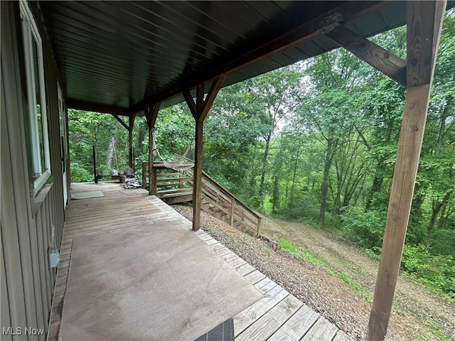 61342 High Hill Rd, Cambridge, OH 43725 - view of patio featuring a view of trees