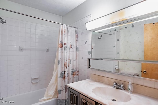 2691 State Route 339, Belpre, OH 45714 - full bath with shower / bathtub combination with curtain, vanity, and backsplash