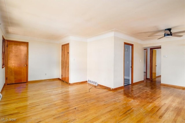 426 E 200th St, Euclid, OH 44119 - unfurnished room with light wood-type flooring and ceiling fan